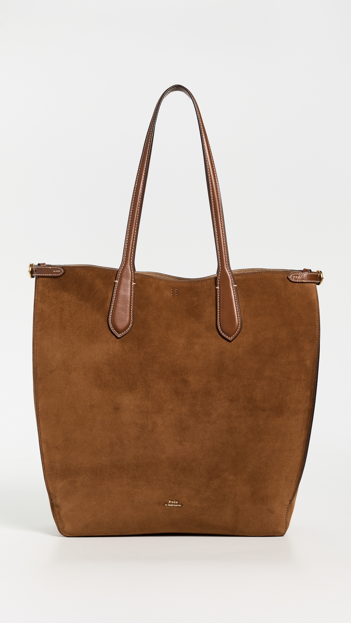 حقيبة توت من الجلد السويدي من الجلد -Bellport North South Tote