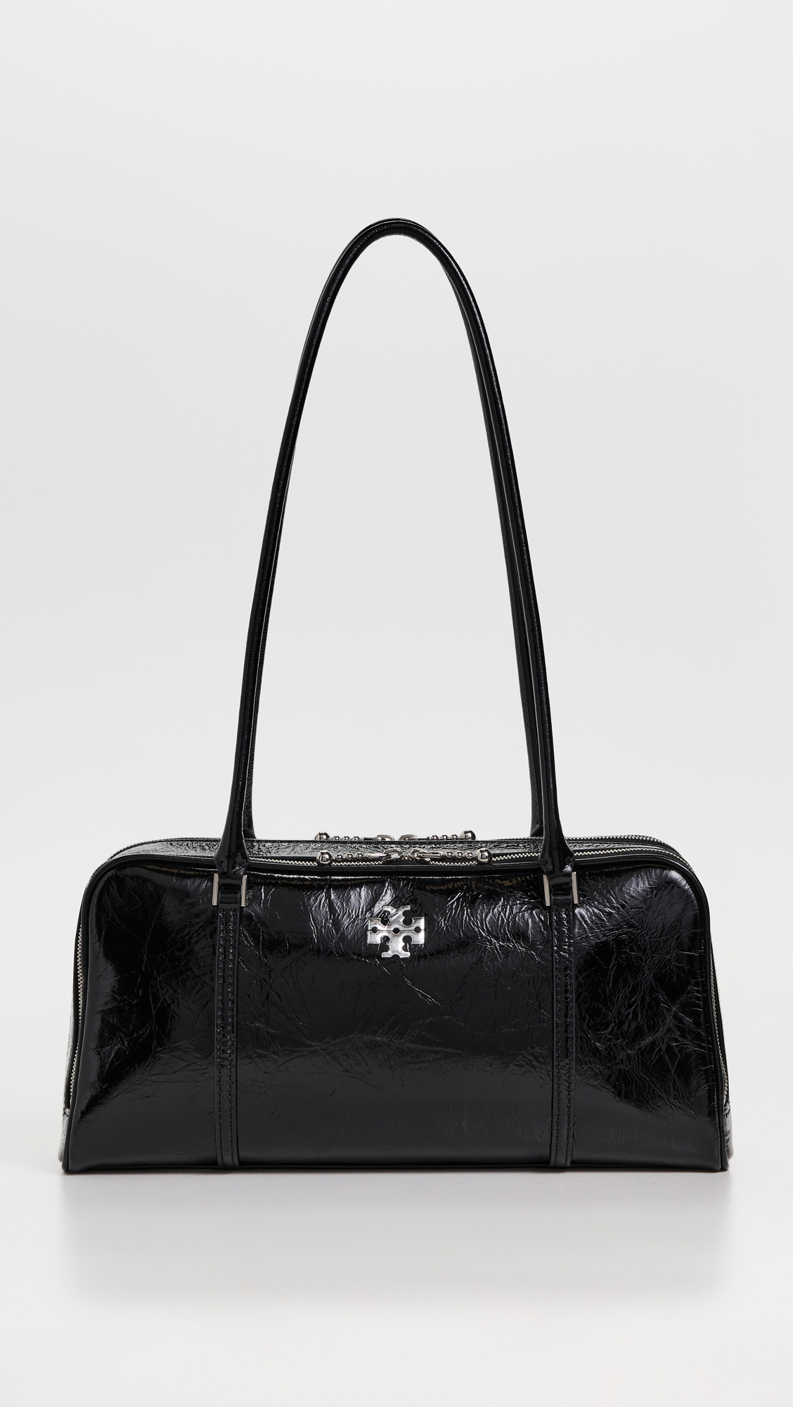 حقيبة بمقبض علوي صغيرة من الجلد Crinkle Marshmallow Satchel