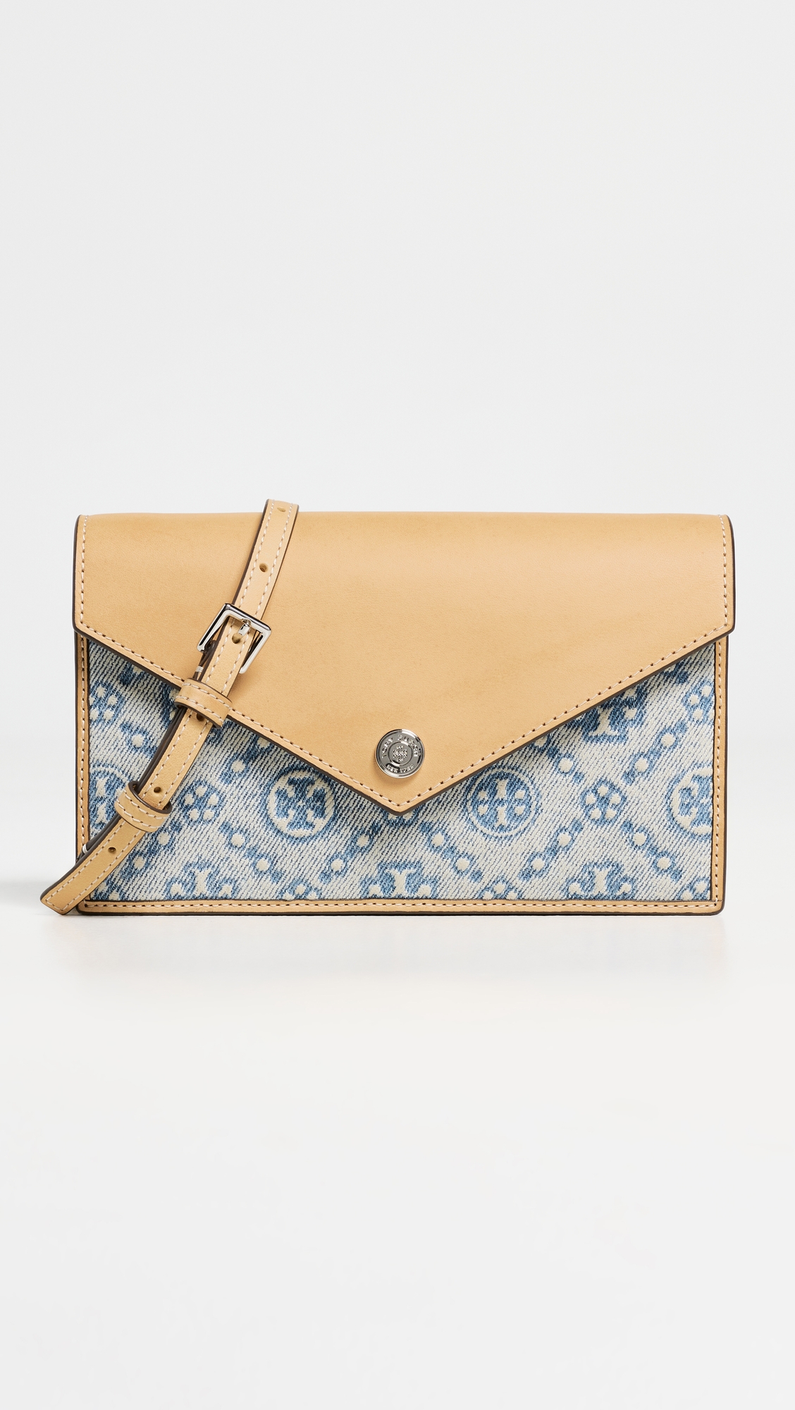 حقيبة كروس بودي من الدينم T Monogram Envelope Chain