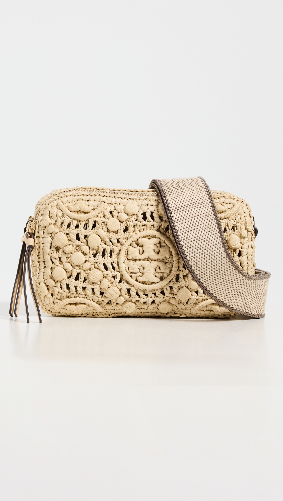 حقيبة كروس بودي صغيرة من الرافيا Miller T Monogram