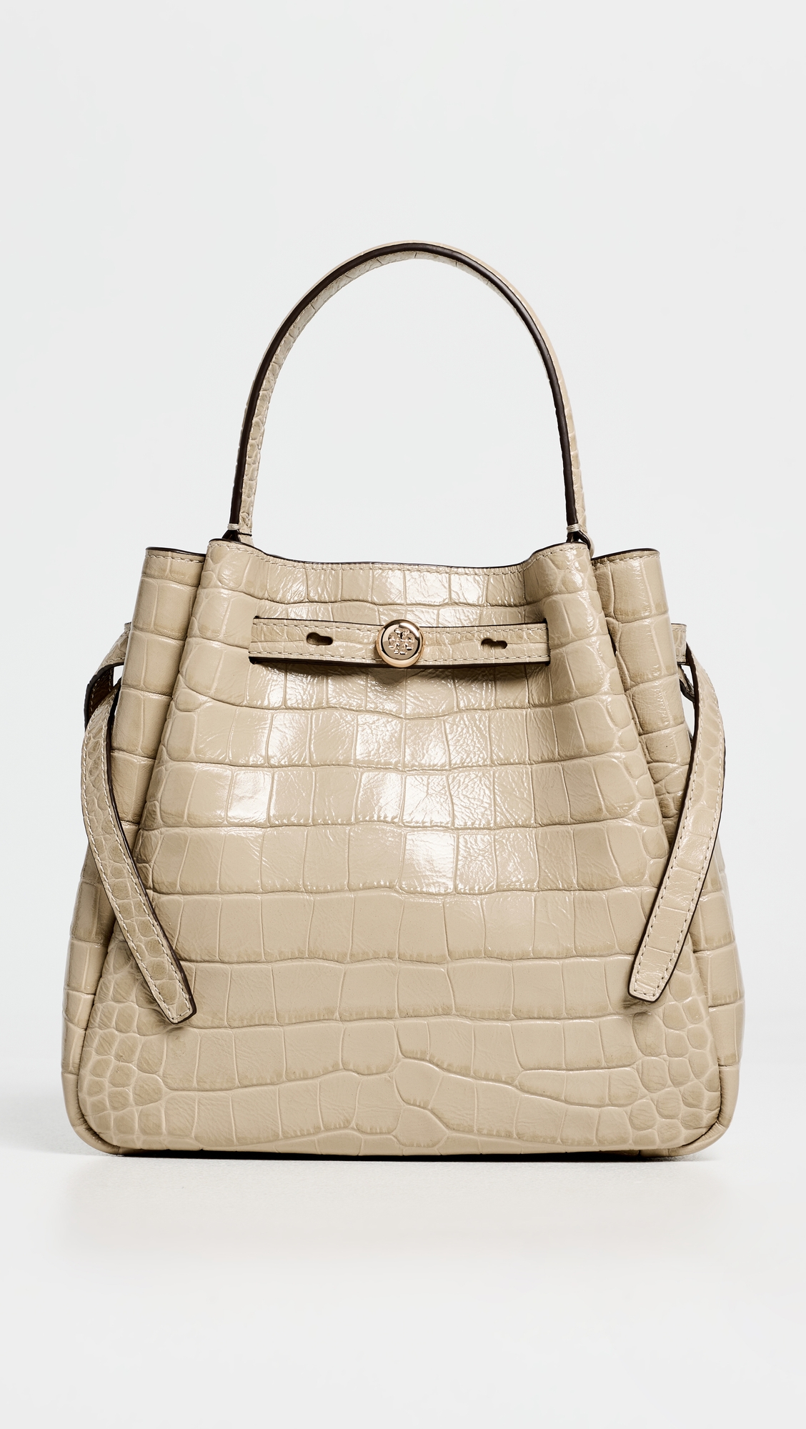 حقيبة دلو Romy Embossed Croc