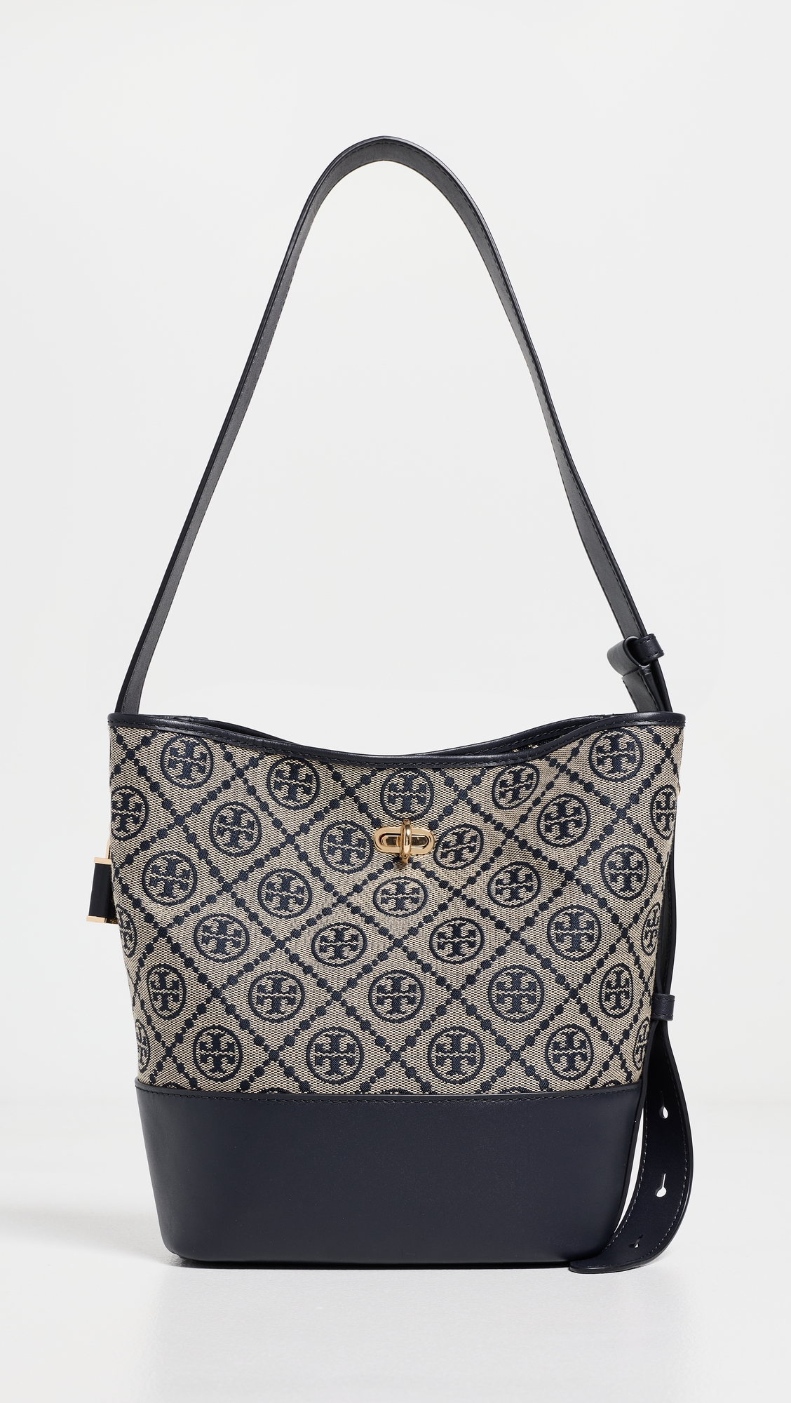 حقيبة دلو متوسطة Lock T Monogram Slim