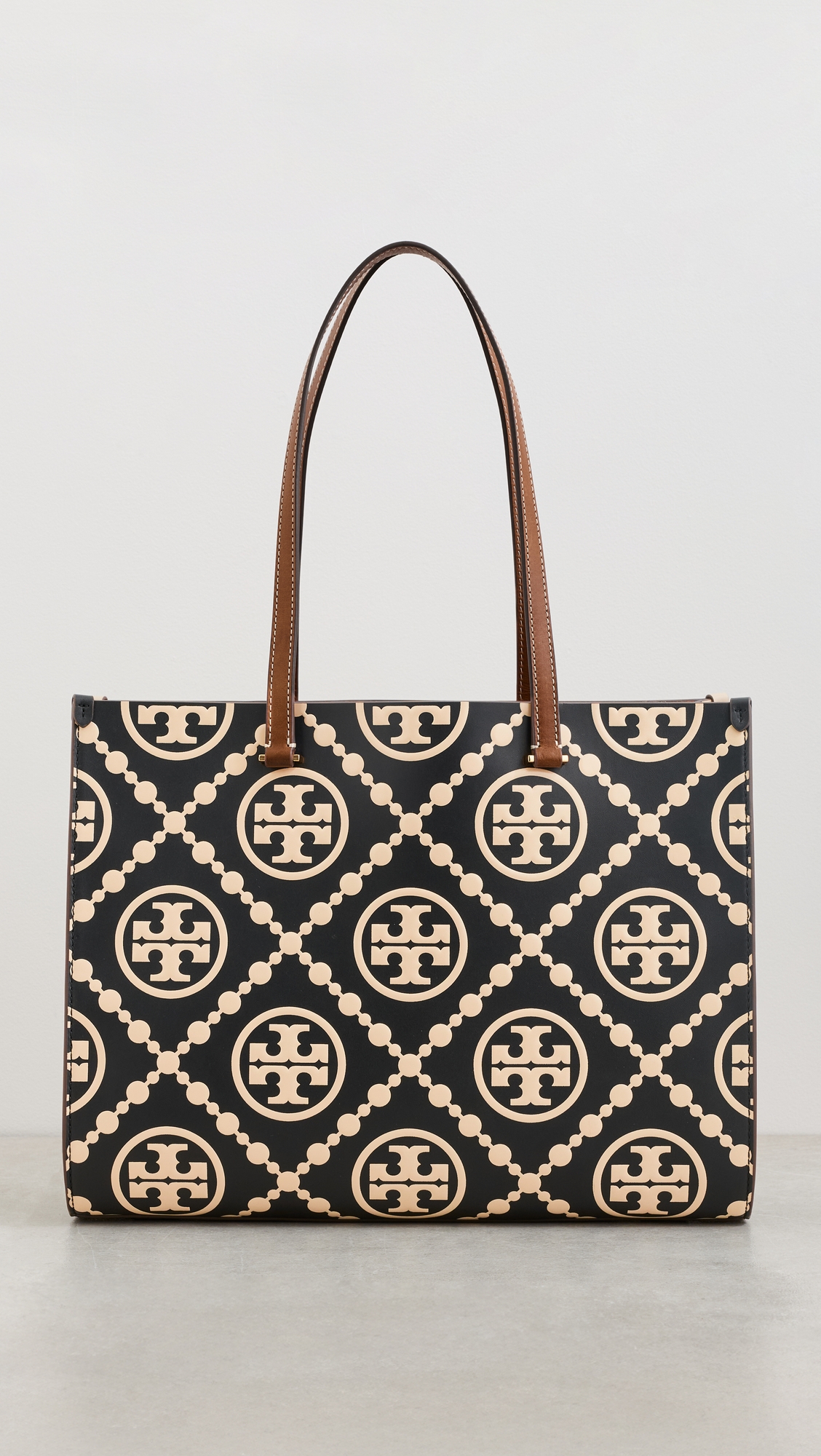 حقيبة توت T Monogram Contrast Embossed Tote