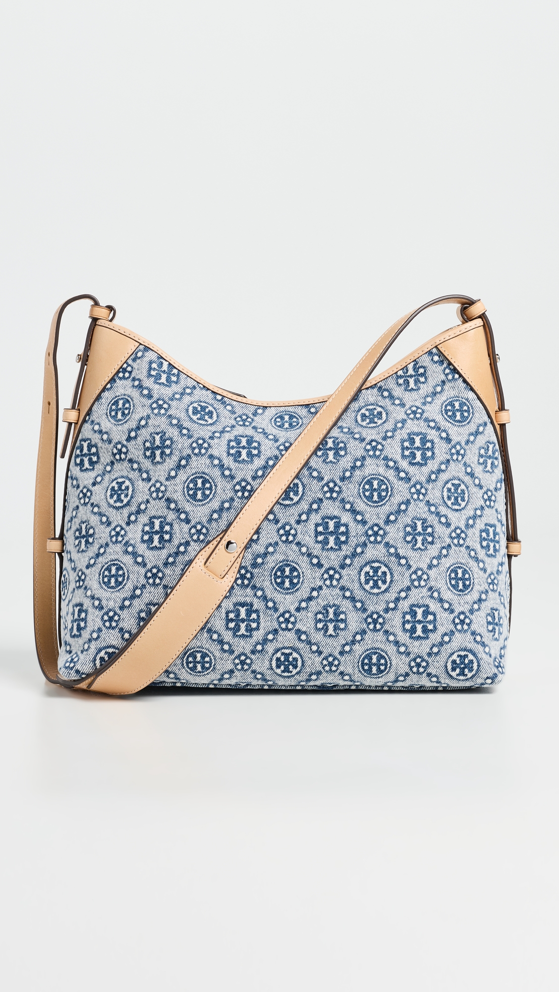 Tory Burch T Monogram Denim Messenger Bag