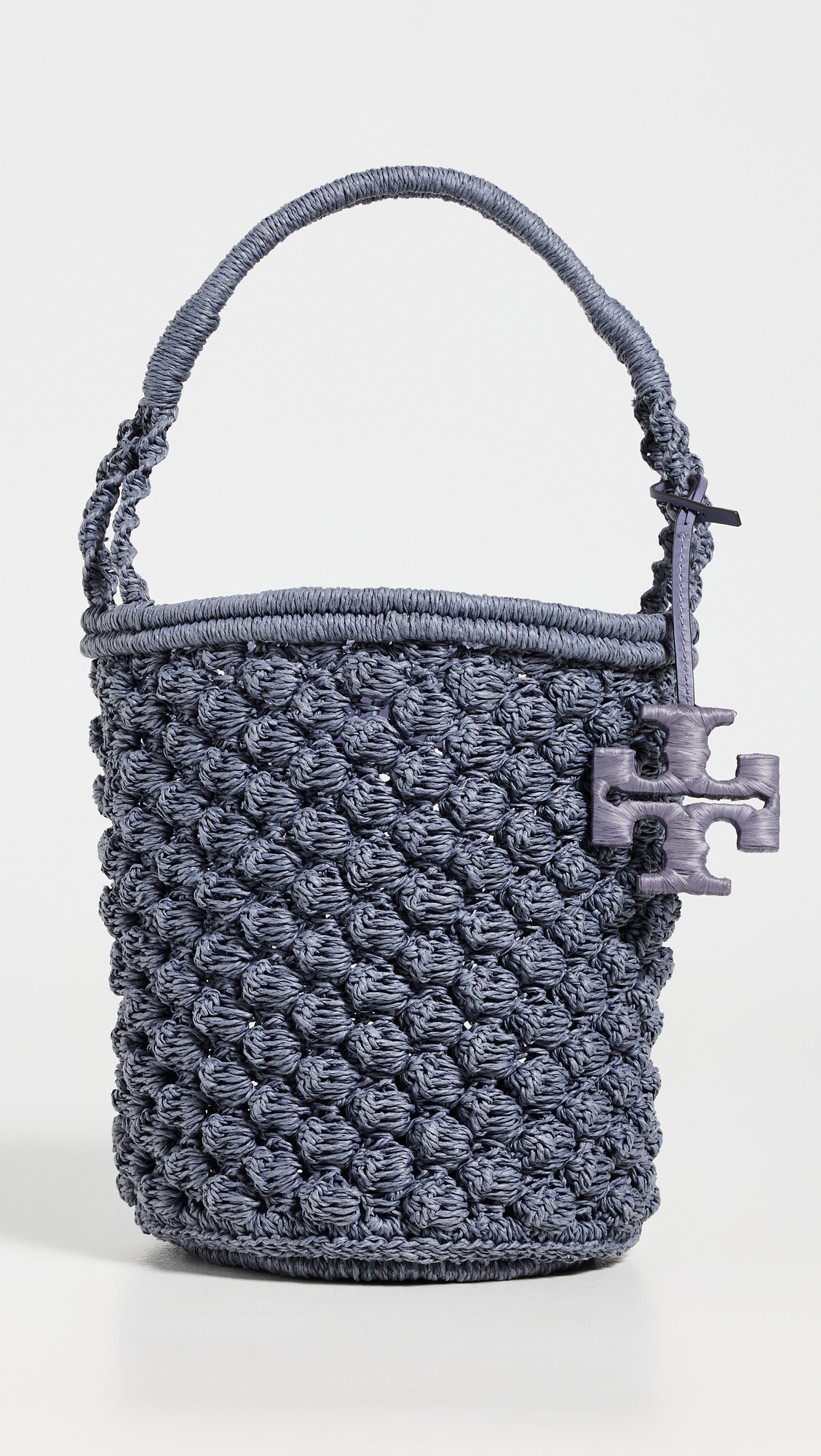Tory Burch Ella Hand Crochet Popcorn Stitch Bucket Bag