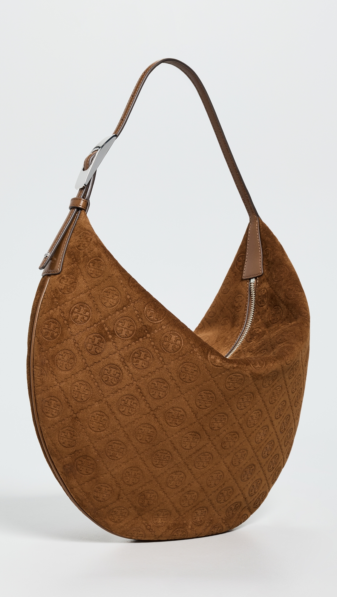 Tory Burch T Monogram Suede Balloon Bag